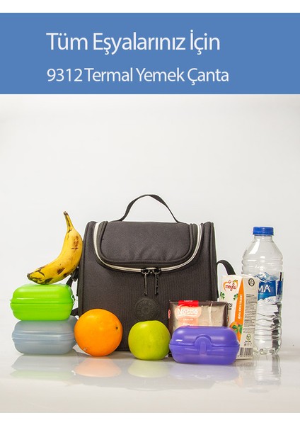 Termal Biberon ve Yemek Çantası 9312 Okul Beslenme Çantası