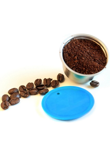 Dolce-Gusto Için 2x Yeniden Kullanılabilir Kapsül, Nescafe/dolce-Gusto Için Paslanmaz Çelik Kahve Filtresi Seti (Kaşık ve Fırça Ile) (Yurt Dışından)