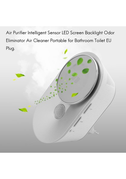 Hava Temizleme Cihazı Akıllı Sensör LED Ekran Arka Işık Koku Giderici Hava Temizleyici Banyo Tuvalet Için Taşınabilir Ab Tak (Yurt Dışından)