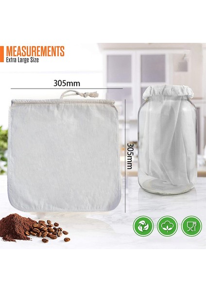 10 Paket Organik Yeniden Kullanılabilir Soğuk Kahve Demleme Filtreleri Çantası, 12 Inç Şarap Bira Filtreleri Çevre Dostu Örgü Pamuk Toddy Filtre (Yurt Dışından) fiyatları
