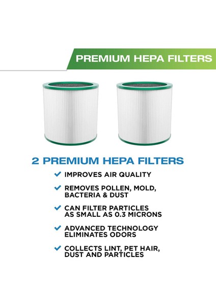 Dyson TP00/TP02/TP03/AM11 Için 2 Paket Yedek Hava Hepa Filtresi, Dyson Pure Cool Link Için Kule Arıtma Cihazı (Yurt Dışından) fırsatları