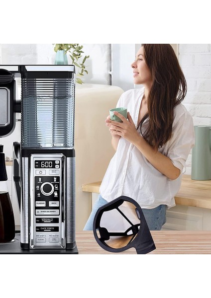 2 Adet Yeniden Kullanılabilir Kahve Filtreleri Ninja CF09X Kahve Barı Kalıcı Yedek Koni Kahve Makinesi Filtresi (Yurt Dışından) fırsatları