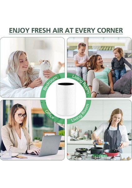 Blueair Blue Pure 411 Için Yedek Filtre, Blue Pure 411, 411 Auto, 411+ Hava Temizleme Cihazlarına Uygun Aktif Karbon Filtre (Yurt Dışından) modelleri