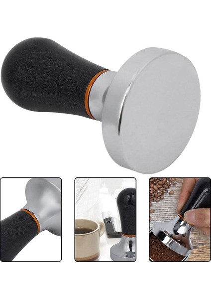 2 Paket 57.5mm Kahve Sabotajı Pratik El Alüminyum Kahve Sabotajı Kahve Makinesi Için Saplı (Siyah) (Yurt Dışından) fiyatları