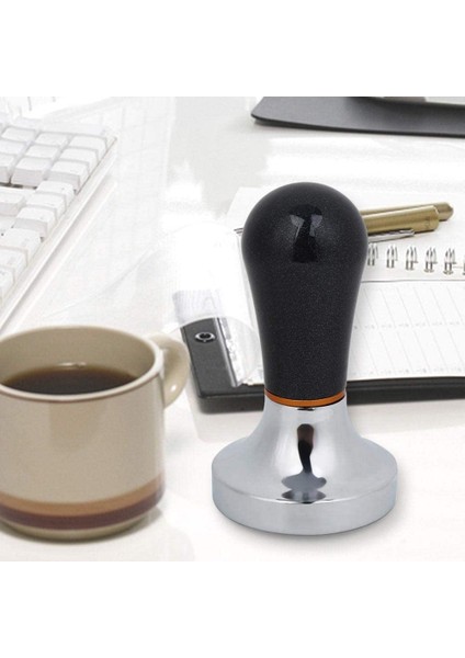 2 Paket 57.5mm Kahve Sabotajı Pratik El Alüminyum Kahve Sabotajı Kahve Makinesi Için Saplı (Siyah) (Yurt Dışından) modelleri