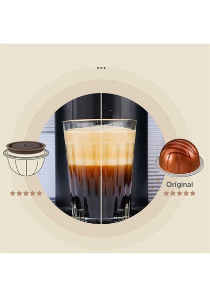 2x Yeniden Kullanılabilir Kahve Kapsül Kapağı Vertuoline Kahve Pod Için Gıda Sınıfı Silikon Kap Doldurulabilir Nespresso Vertuo Kapsül (Yurt Dışından)