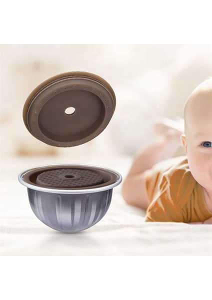 2x Yeniden Kullanılabilir Kahve Kapsül Kapağı Vertuoline Kahve Pod Için Gıda Sınıfı Silikon Kap Doldurulabilir Nespresso Vertuo Kapsül (Yurt Dışından)