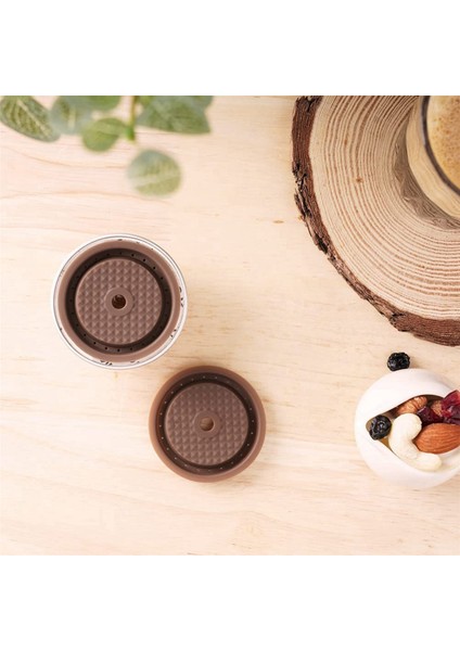 2x Yeniden Kullanılabilir Kahve Kapsül Kapağı Vertuoline Kahve Pod Için Gıda Sınıfı Silikon Kap Doldurulabilir Nespresso Vertuo Kapsül (Yurt Dışından)