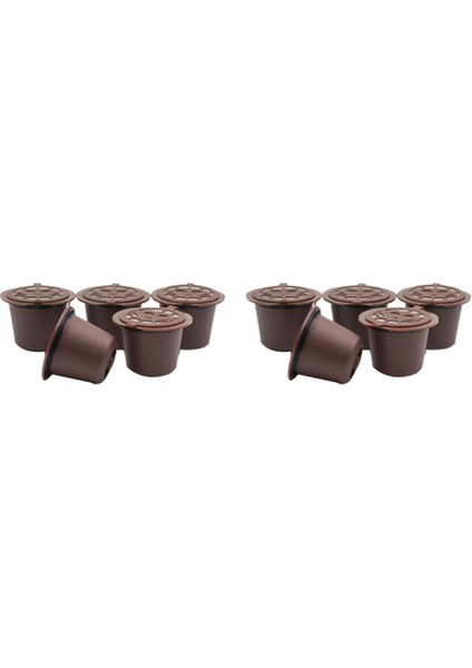 10/adet Paslanmaz Çelik Filtre Nespresso Makineleri Için Yeniden Kullanılabilir Kahve Kapsülleri(B) (Yurt Dışından)