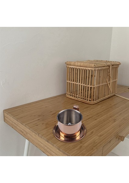 2x Vietnamca Kahve Filtresi Tek Fincan Vietnam El Punch Pot Damla Filtresi Vietnamca Kahve Damla Filtreli Fincan Gül Altın (Yurt Dışından)