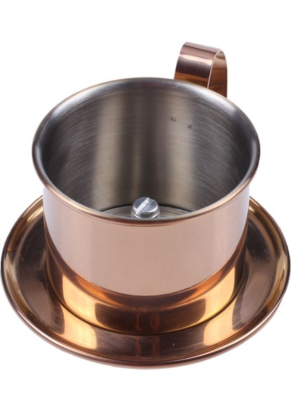 2x Vietnamca Kahve Filtresi Tek Fincan Vietnam El Punch Pot Damla Filtresi Vietnamca Kahve Damla Filtreli Fincan Gül Altın (Yurt Dışından)