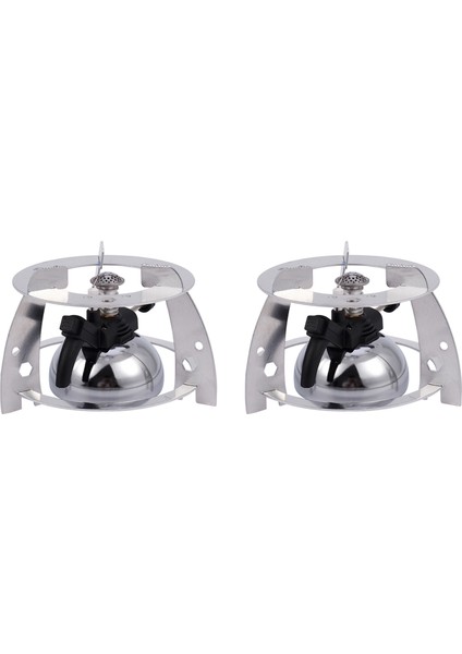 2x Mini Masa Üstü Bütan Gaz Ocağı Alev Kafalı Sifon Kahve Isıtıcı Makinesi Kahve Makinesi Mocha Pot Gaz Sobası (Yurt Dışından)
