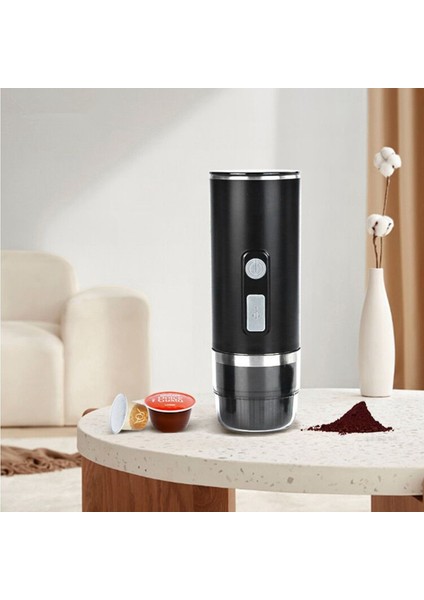 Araba ve Ev Için Taşınabilir Kahve Makinesi Espresso Kahve Makinesi Elektrikli Kahve Makinesi Kapsül Kahve Tozu Çift Kullanımlı (Yurt Dışından)