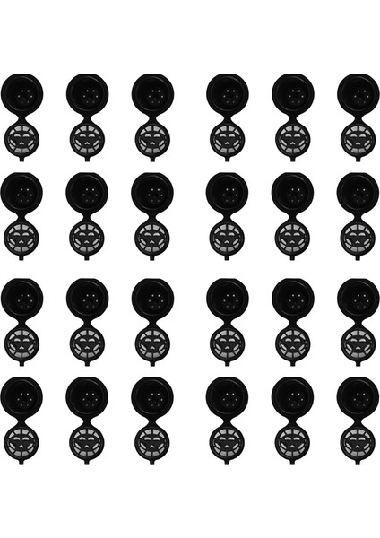 Nespresso Kahve Makineleri ile Uyumlu, Kahve Kaşığı Fırçalı, Yeniden Kullanılabilir Nespresso Kapsül Filtresi (24, Siyah) (Yurt Dışından)