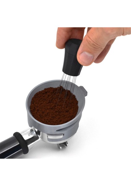 2 Adet Espresso Kahve Karıştırıcı Wdt Aracı ve Kendinden Hizalamalı Standı Kahve Karıştırma Aracı Kahve Bezi Tozu Iğne Tabanı ile (Yurt Dışından)