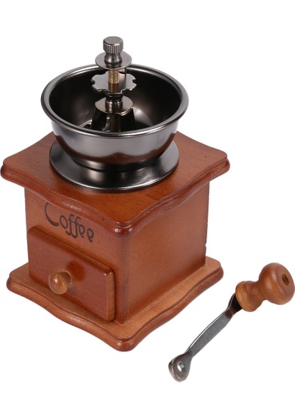 2x Kahve Çekirdeği Değirmeni Ahşap Manuel Kahve Değirmeni El Paslanmaz Çelik Retro Kahve Baharat Mini Çapak Değirmeni Seramik (Yurt Dışından)