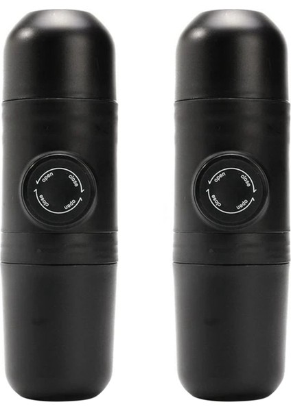2x Manuel Taşınabilir Espresso Makinesi Açık Mini Kahve Makinesi Araba Seyahat Kamp Yürüyüş Için Itme Kahve Fincanı (Yurt Dışından)
