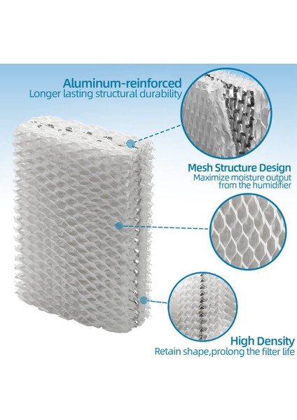 WF813 Nemlendirici Filtre Yedek Relion RCM832 RCM-832N Procare PCWF813 Protec Nemlendiriciler Fitil Filtreleri 4 Adet (Yurt Dışından)