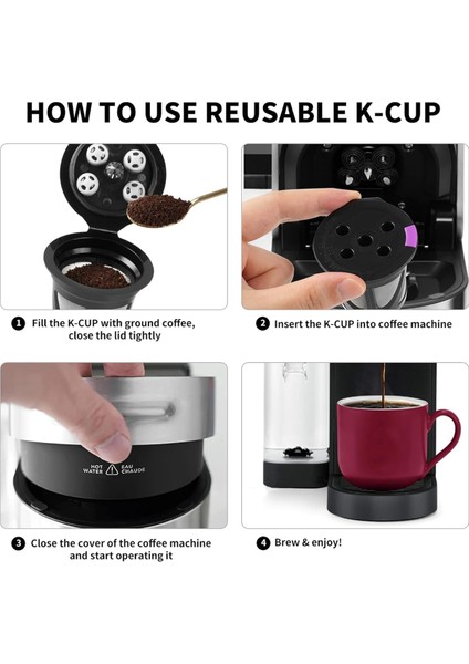Keurig Için Yeniden Kullanılabilir K Bardaklar, 4'lü Paket Evrensel Doldurulabilir K Cup Kahve Filtreleri, Keurig Supreme Multistream Serisi Için (Yurt Dışından)