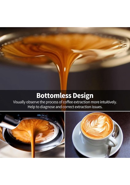 54MM Dipsiz Portafilter, Breville 8 Serisi BES870/880 Parçaları Için Filtre Sepetli 3 Kulaklı Espresso Portafiltre (Yurt Dışından)