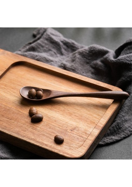 Kahve Tepsisi Ahşap Plaka Kahvaltı Tepsisi Yemek Servisi Için Ağırlama Coffeeware Teaware Dekor Masa Dekorasyon Aksesuarı B (Yurt Dışından)