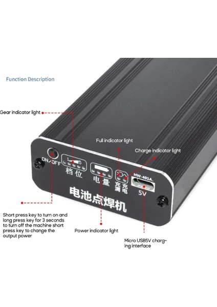 El Nokta Kaynakçı Taşınabilir Mini Nokta Kaynak Makinesi Mikro USB 5 V 18650/21700 Lipo Piller Nikel Levha Kaynak (Yurt Dışından)