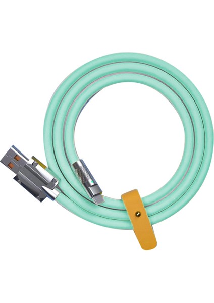 120W 6A Süper Hızlı Şarj USB C Şarj Kablosu USB Tip-C Şarj + Veri Aktarımı 2'si 1 Arada Cep Telefonu Kablosu Yeşil(1m) (Yurt Dışından)