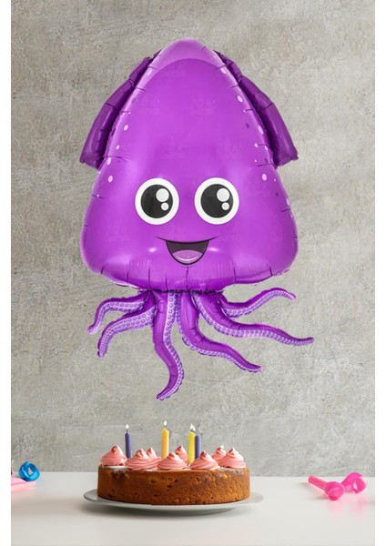 Mor Ahtapot Folyo Balon Deniz Canlıları Gülen Ahtapot Balonu fiyatları