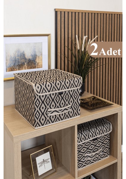 Bohe Çok Amaçlı Kapaklı Kutu Mini Raf Düzenleyici