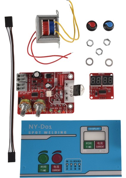 Nokta Kaynak Makinesi 9V 40A Akım Ayarlanabilir Dıy Kontrol Paneli Zaman ve Akım Kontrol Fonksiyonu 220V (Yurt Dışından)