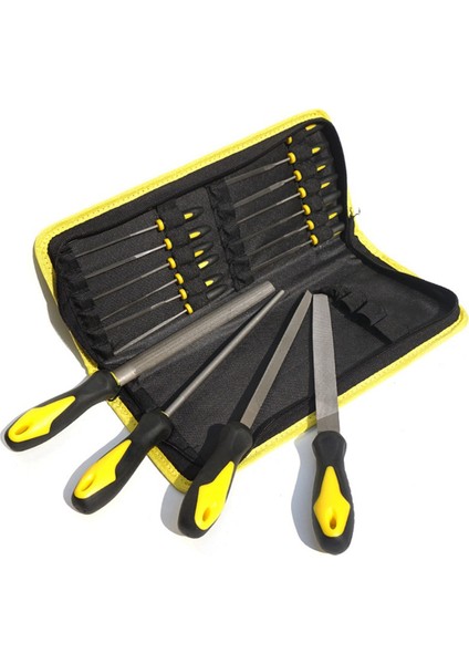 18 Parça Elmas Dosya Taşlama Küçük Dosya Düz Sürtünme Aracı Sert Ultra Ince Alaşımlı Metal Kesici Set (Yurt Dışından)