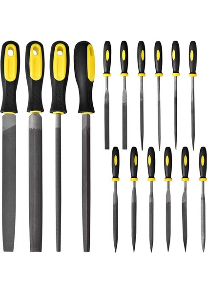 18 Parça Elmas Dosya Taşlama Küçük Dosya Düz Sürtünme Aracı Sert Ultra Ince Alaşımlı Metal Kesici Set (Yurt Dışından)