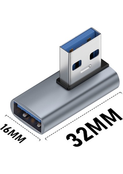 10 Adet USB Adaptörü A Erkekten Kadına, Orta Viraj, Dizüstü Bilgisayar Telefon Adaptörü Dirseği Için Konektör (Yurt Dışından)
