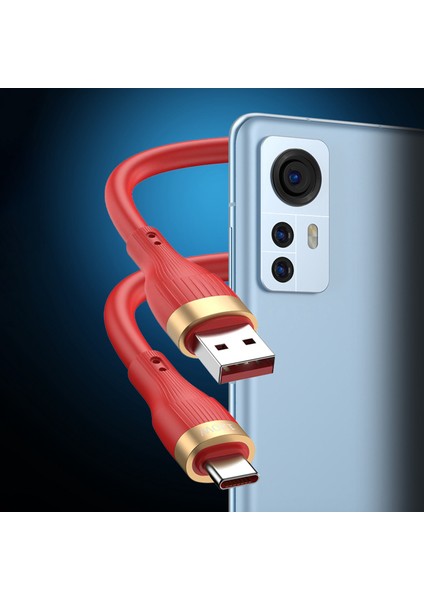 USB Kablosu Yeni 120W 6ft Tip C Kablo Şarj Kablosu Android Süper Flaş Şarj Kablosu - Siyah (Yurt Dışından)