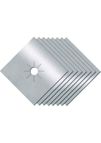 8 Paket Soba Brülör Kapakları Üçlü Kalınlık 0.2 Mm, Kare Soba Brülör Astar Kapağı, Gümüş Ocak Kapakları (Yurt Dışından)