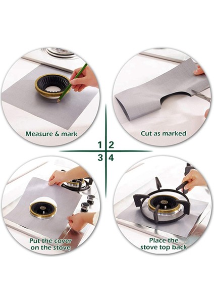 8 Paket Soba Brülör Kapakları Üçlü Kalınlık 0.2 Mm, Kare Soba Brülör Astar Kapağı, Gümüş Ocak Kapakları (Yurt Dışından)