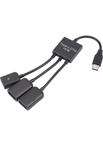 USB 3.1 Tip C Erkek - 2 Çift USB A 2.0 Dişi + Mikro USB Dişi 3'ü 1 Arada Otg Hub (Yurt Dışından)