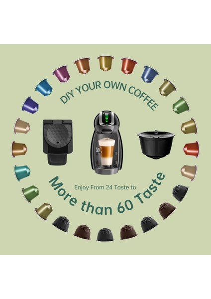 Nespresso Kahve Kapsülleri Için Yeniden Kullanılabilir Kapsül Adaptörü, Dolce Gusto Kahve Makinesi Aksesuarlarıyla Dönüştürülür (Yurt Dışından) indirimleri