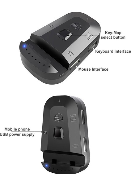 Pubg Mobil Gamepad Denetleyicisi USB Oyun Klavyesi Fare Dönüştürücü Ios 13.4 Android Için Pc'ye Bluetooth 5.0 Adaptörü (Yurt Dışından)