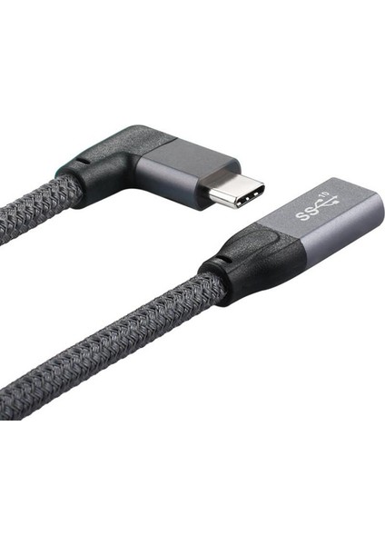 100W Pd 5A Kavisli Usb3.1 Tip-C Uzatma Kablosu 4K @60Hz 10GBPS Macbook Hp Dizüstü Bilgisayar Için Usb-C Gen 2 Uzatma Kablosu 20CM (Yurt Dışından)