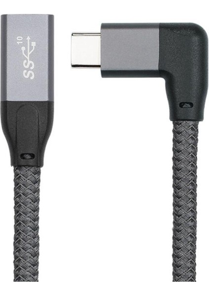 100W Pd 5A Kavisli Usb3.1 Tip-C Uzatma Kablosu 4K @60Hz 10GBPS Macbook Hp Dizüstü Bilgisayar Için Usb-C Gen 2 Uzatma Kablosu 20CM (Yurt Dışından)