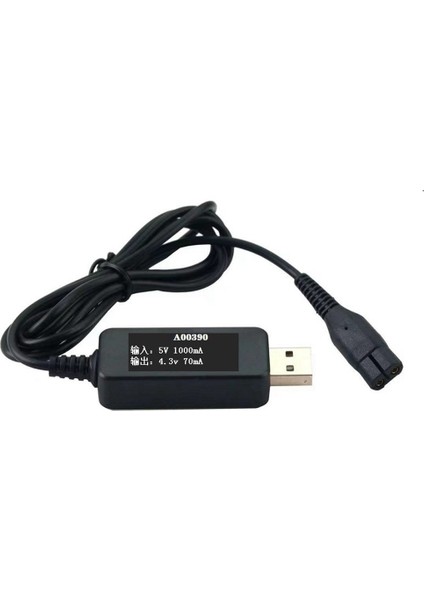 Adet A00390 Tıraş Makinesi Şarj Güç Kablosu 4.3 V 70MA USB Güç Şarj Kablosu Philips Için RQ310 RQ330 S300 S510 S1010 S1203 (Yurt Dışından)