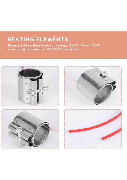 2 Adet/grup Mika Bant Isıtıcı 35X45MM 220 V 150 W Paslanmaz Çelik Isıtma Elemanları Plastik Enjeksiyon Makinesi Için (Yurt Dışından)