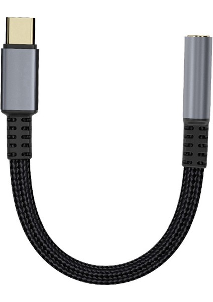 Tip-C - 3,5 mm Ses Adaptörü Tip-C Kulaklık Adaptörü 3,5 mm Kulaklık Ses Kablosu Samsung Huawei One Plus Için Düz (Yurt Dışından)