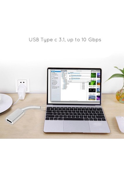 Tip-C - Dp Adaptör Kablosu, 10 Gbps 4K 30Hz 1080P 60Hz Usb-C - Macbook Air 12 Inç-Gümüş Için Dp Kablosu (Yurt Dışından)