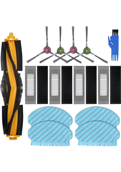 Yeedi 2 Hibrid Robotlu Süpürge Ana Yan Sıkma Fırçası Hepa Filtre Paspas Bezleri Bez Yedek Aksesuar Kiti (Yurt Dışından)