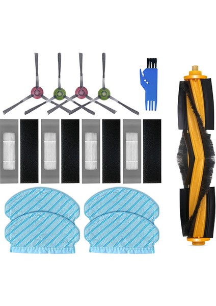 Yeedi 2 Hibrid Robotlu Süpürge Ana Yan Sıkma Fırçası Hepa Filtre Paspas Bezleri Bez Yedek Aksesuar Kiti (Yurt Dışından)