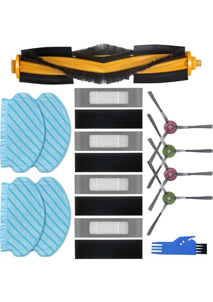 Yeedi 2 Hibrid Robotlu Süpürge Ana Yan Sıkma Fırçası Hepa Filtre Paspas Bezleri Bez Yedek Aksesuar Kiti (Yurt Dışından)