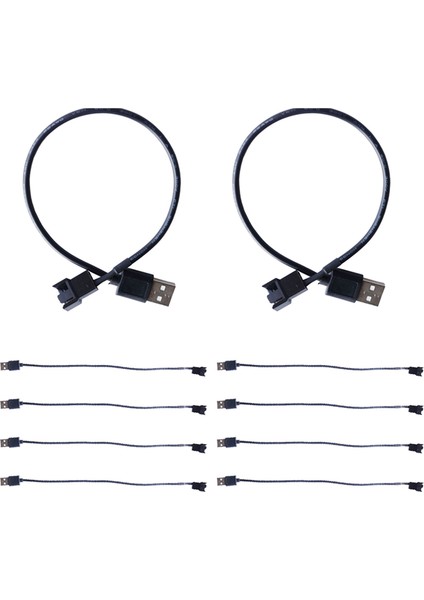 10 Adet USB 4 Pin Fan Adaptör Kabloları Bilgisayar Pc Fan Güç Kablosu Konnektör Adaptörü 5 V USB Bilgisayar Cpu Fan Kablosu (Yurt Dışından)