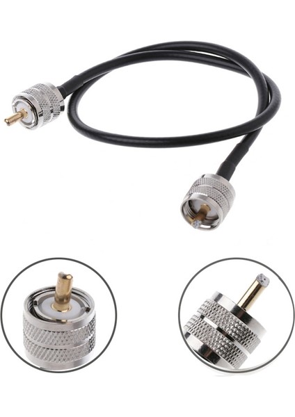 Rf Koaksiyel Kablo Uhf Erkek - Erkek Konnektör Uhf PL259 Erkek - Uhf Erkek PL259 RG58 Pigtail Kablo 50 cm (Yurt Dışından)
